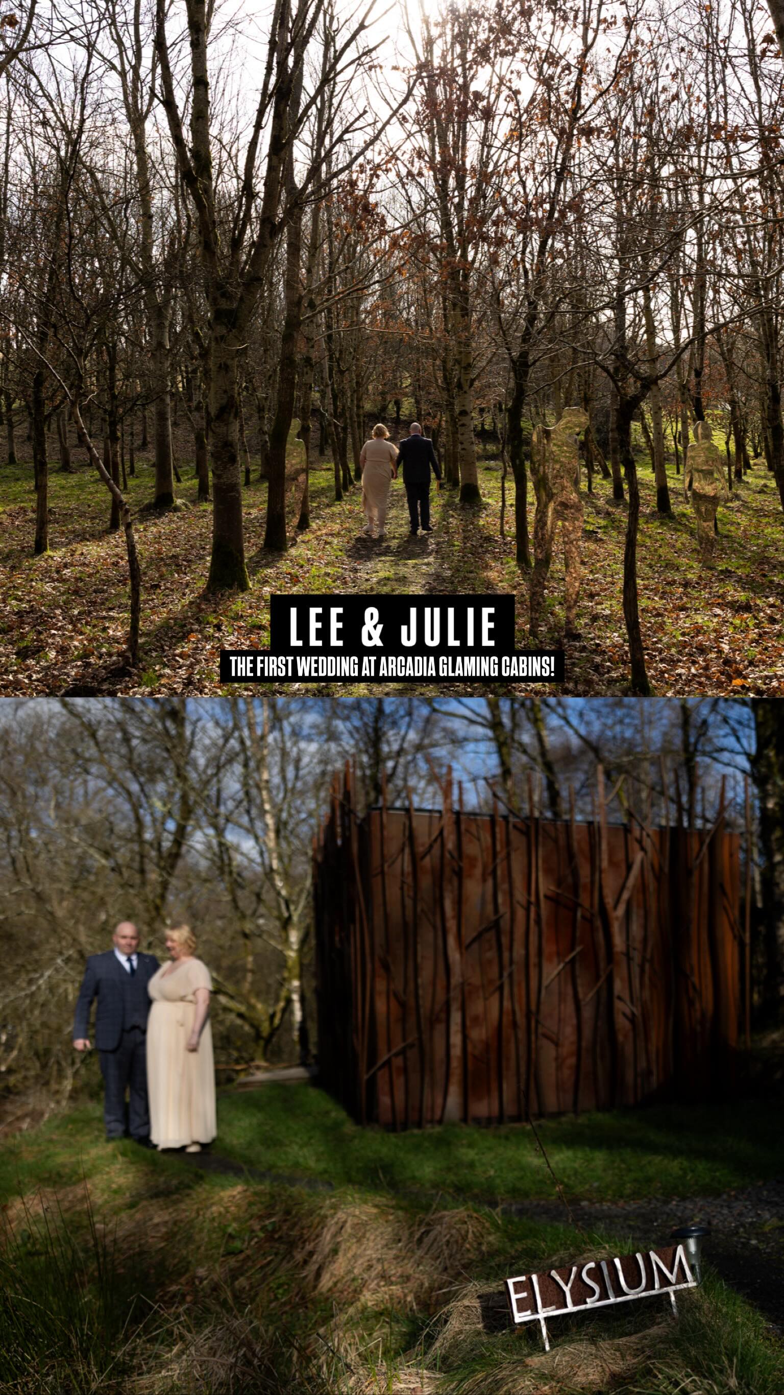 Lee & Julie - a first wedding at @arcadia_glamping ❤️  Hair & makeup by the wonderful @leeannefraser_makeup & ceremony by @celebrant_suz  Pictures to follow ❤️  #arcadiaglamping #arcadiaglampingwedding #drymenwedding #scotlandweddingphotographer #scotlandelopementphotographer